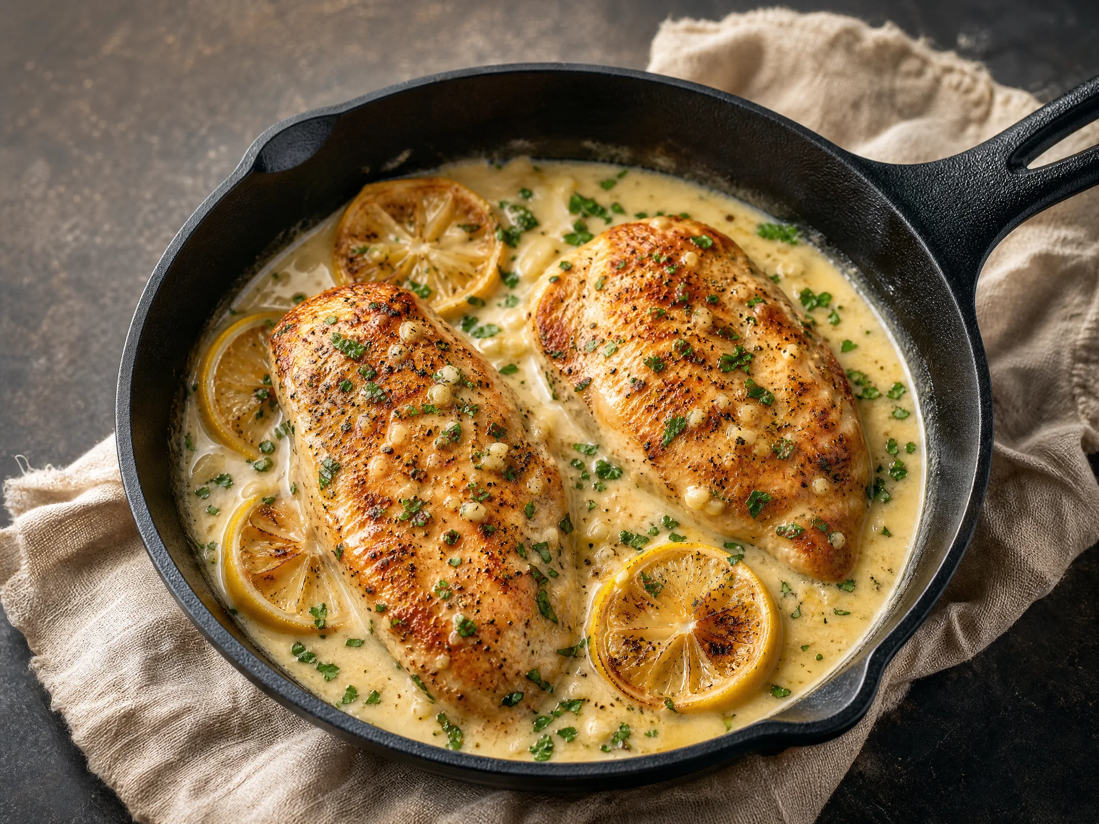 Creamy Lemon Garlic Chicken