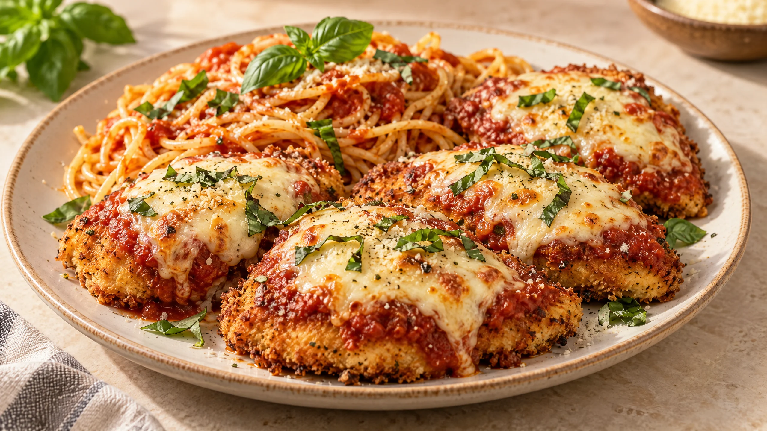 Crispy Oven-Baked Chicken Parmesan