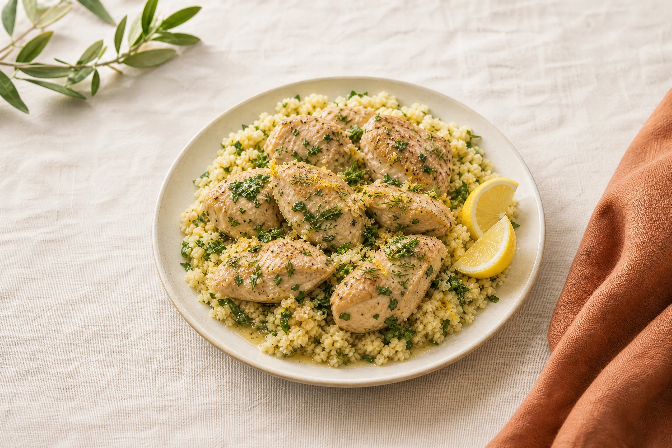 Lemon Herb Chicken Couscous