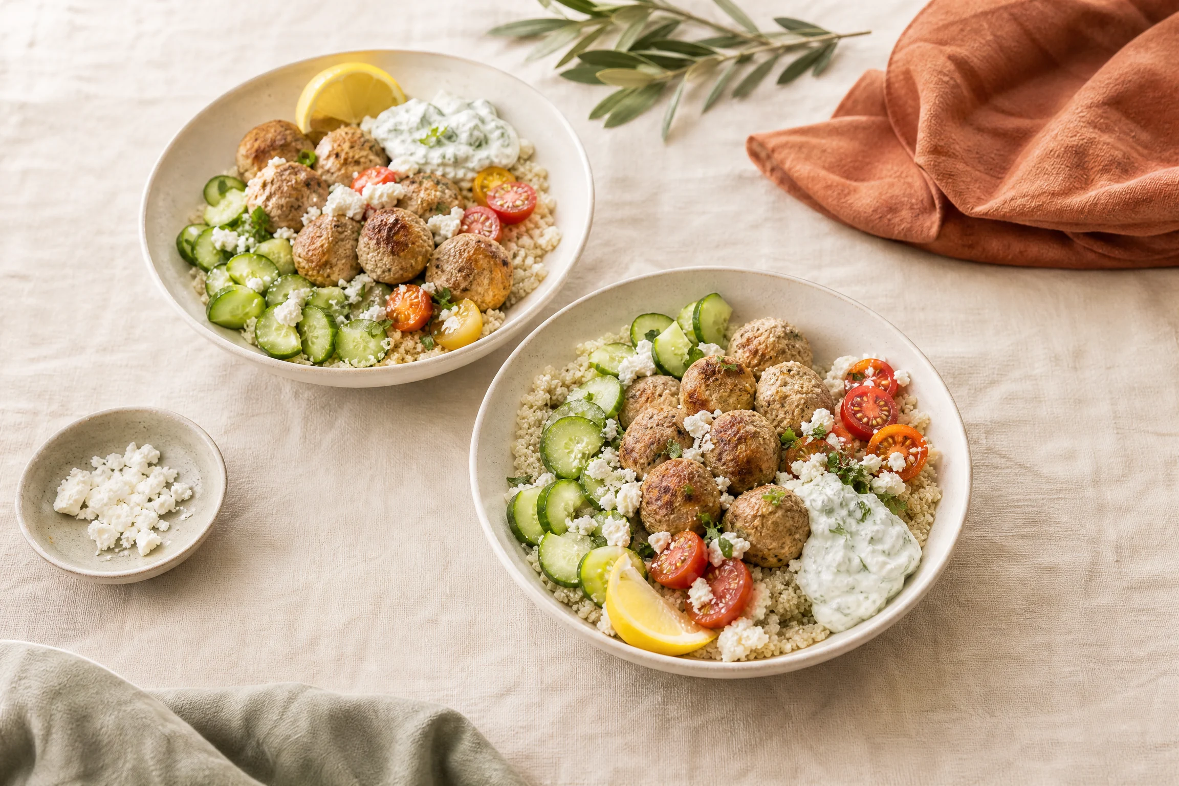 Turkey Meatball Grain Bowls